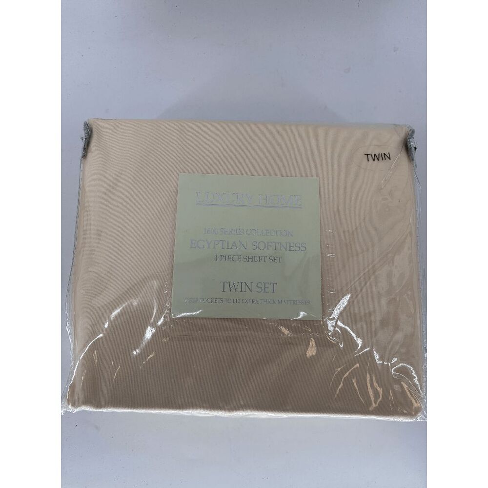 New LUXURY HOME 1600 Series Collection Egyptian Softness 4 Piece Sheet Set Twin
